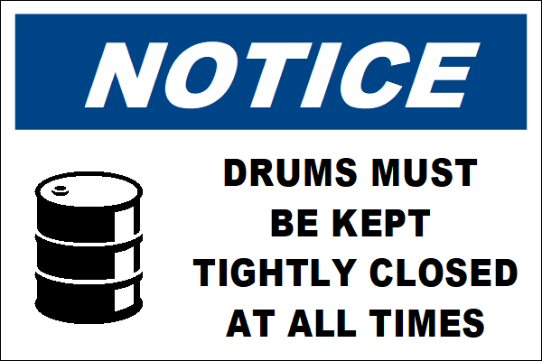 Drums Notice 6 x 4 - Version 1