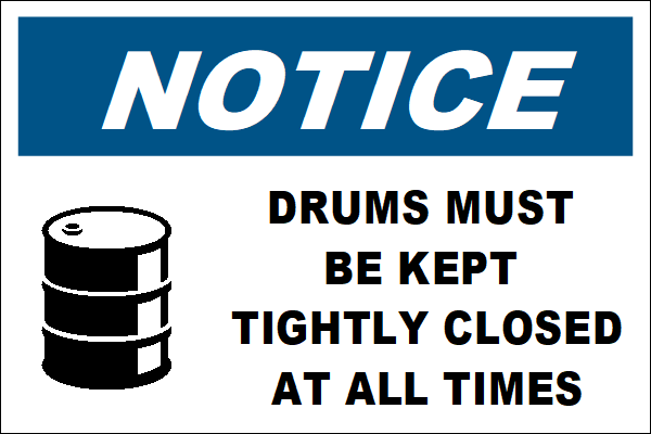 Drums Notice 6 x 4 - Version 2